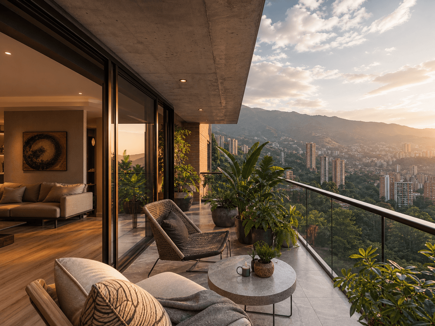 Medellin El Poblado valley terrace exterior